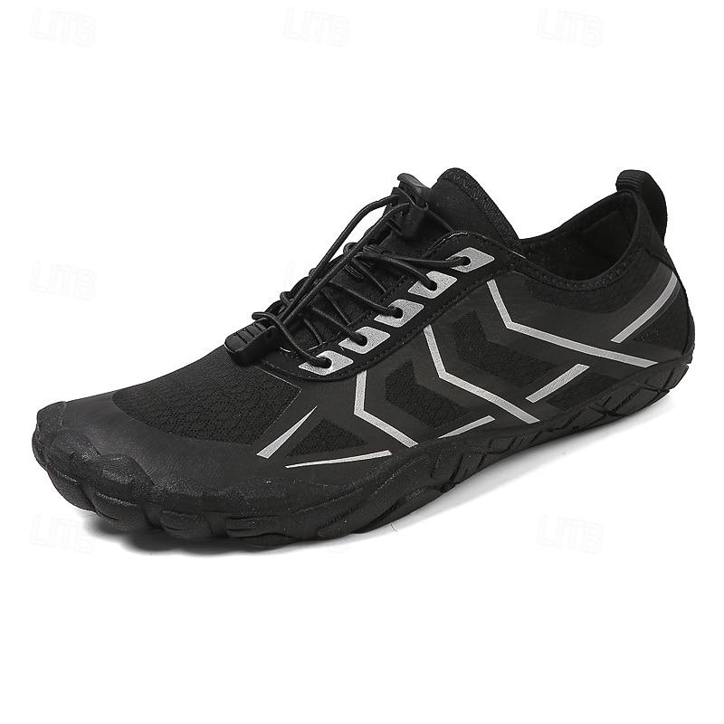Hombre Zapatillas de deporte zapatos descalzos Antideslizantes Barranquismo Casual Cuero PU Malla Transpirable Cómodo Antideslizante Cordones Negro / Rojo Negro Azul Real Verano Primavera 2026 - $32.99 –P1
