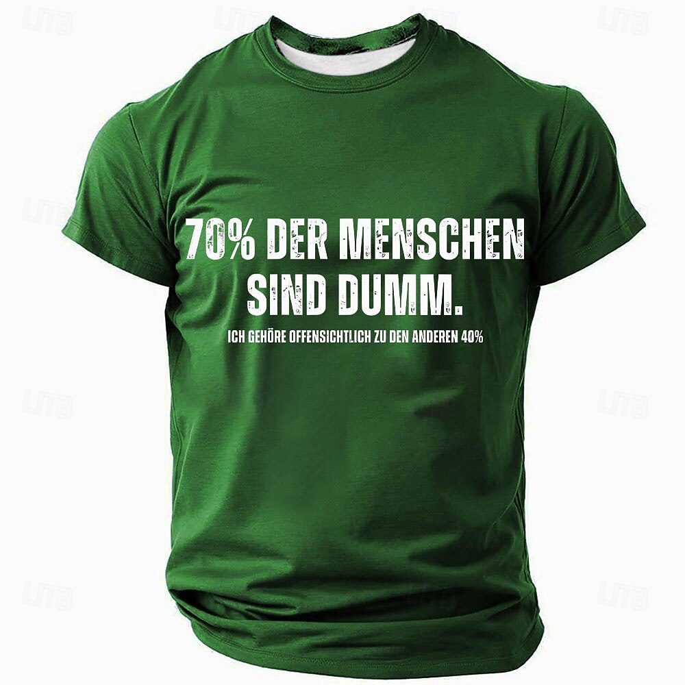 Męskie Zabawny slang Podkoszulek Krótki rękaw Podkoszulek Druk 3D Półgolf Koszula Moda Codzienny Ulica Codzienny Czarny Czerwony Niebieski Lato Wiosna Odzież S M L XL XXL XXXL 2025 - $17.99 –P1