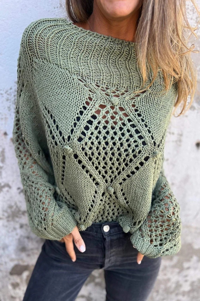 Women's Blouse Plain Basic Modern Casual Long Sleeve Turtleneck Regular Tops Daily Going out Cut Out Black White Green Khaki Gray Summer 2025 - $31.99 –P2