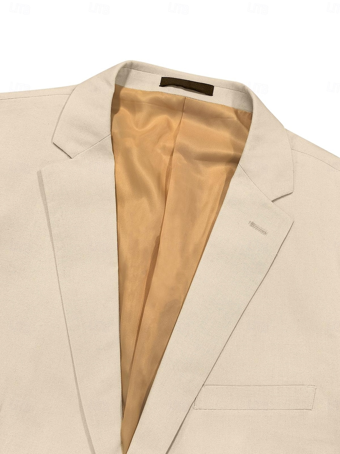 Pour des hommes Costumes en lin Mariage à la plage Occasionnel Bleu Poudré Beige Été Costume / Tailleur Revers Cranté Formel Couleur Unie Coupe Standard 2 pièces Simple boutonnage un bouton de 2026 ? $115.99 –P2