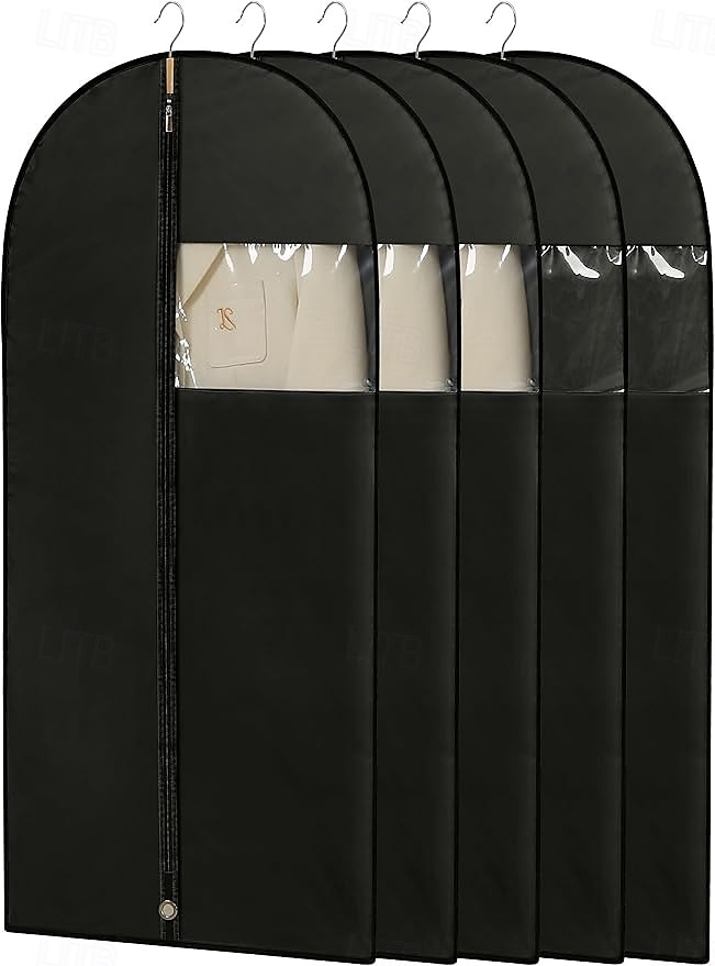 5 Packs Garment Bags for Hanging Clothes Suit Bags for Closet Storage and Travel Grey Suit Cover Bags with Clear Window for Coats Jackets Shirts 2026 - $23.99 –P2