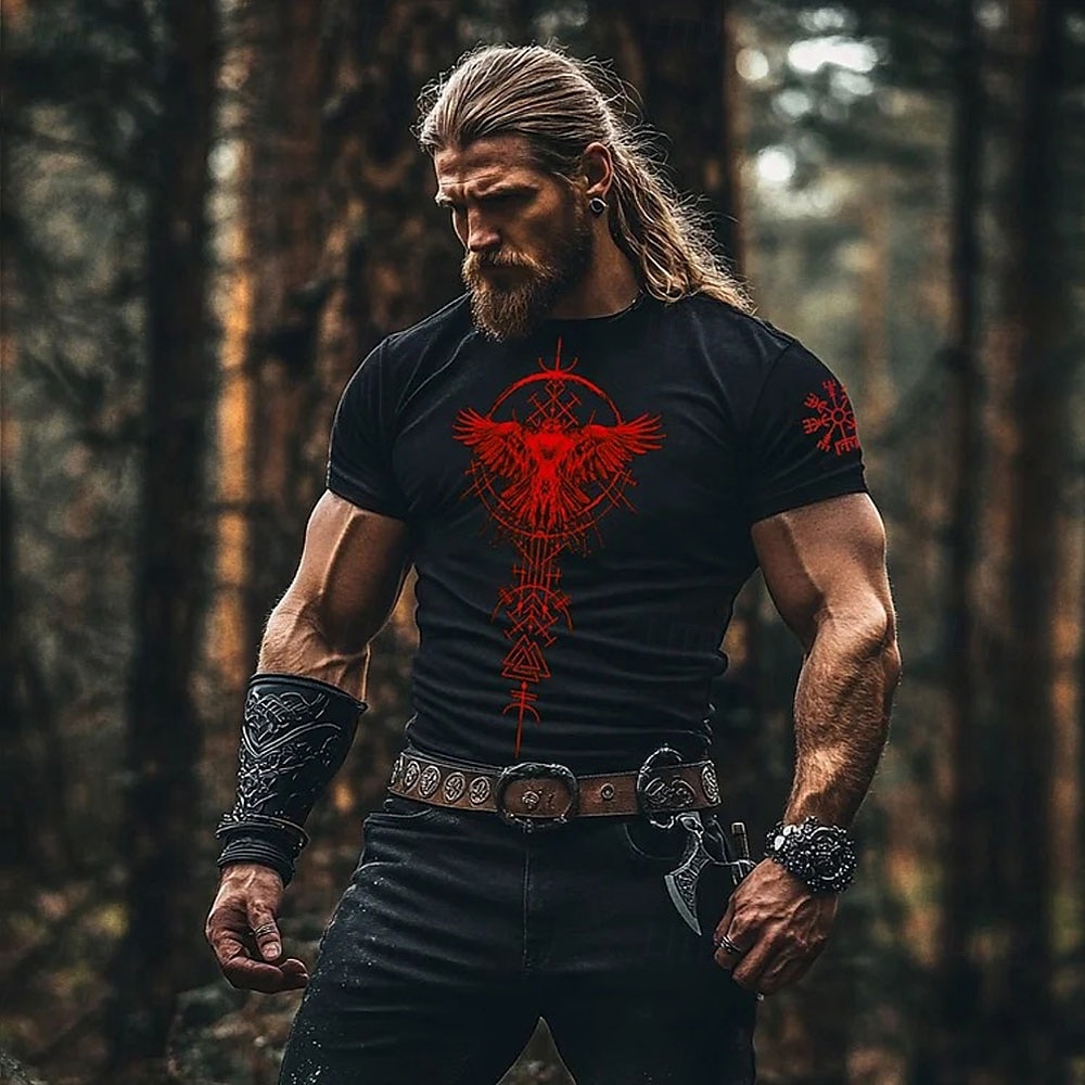Per uomo Vichingo Maglietta Manica Corta maglietta Stampa 3D Girocollo Camicia Moda Quotidiano Essenziale Streetwear Casuale Quotidiano Nero 1 Nero Nero 2 Estate Primavera Tutte le stagioni del 2025 a $17.99 –P4