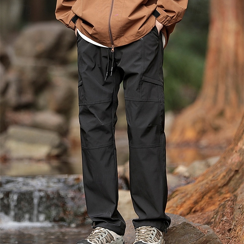 Ανδρικά Παντελόνια με τσέπες Παντελόνι πεζοπορίας Τακτικές παντελόνι Στρατιωτικό Εξωτερική Κανονικό Αδιάβροχη Γρήγορο Στέγνωμα Αναπνέει Παντελόνια Μαύρο Πράσινο Χακί 2025 - $29.99 –P14