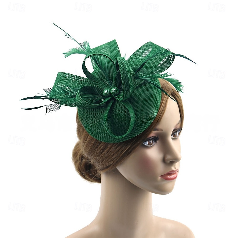 Hodeplagg Lin Hatt Bryllup Bursdag Kveldsfest Te-Party Hestevogn Vintage Søt Med Blomster Hodepynt Hodeplagg 2026 - $16.49 –P16