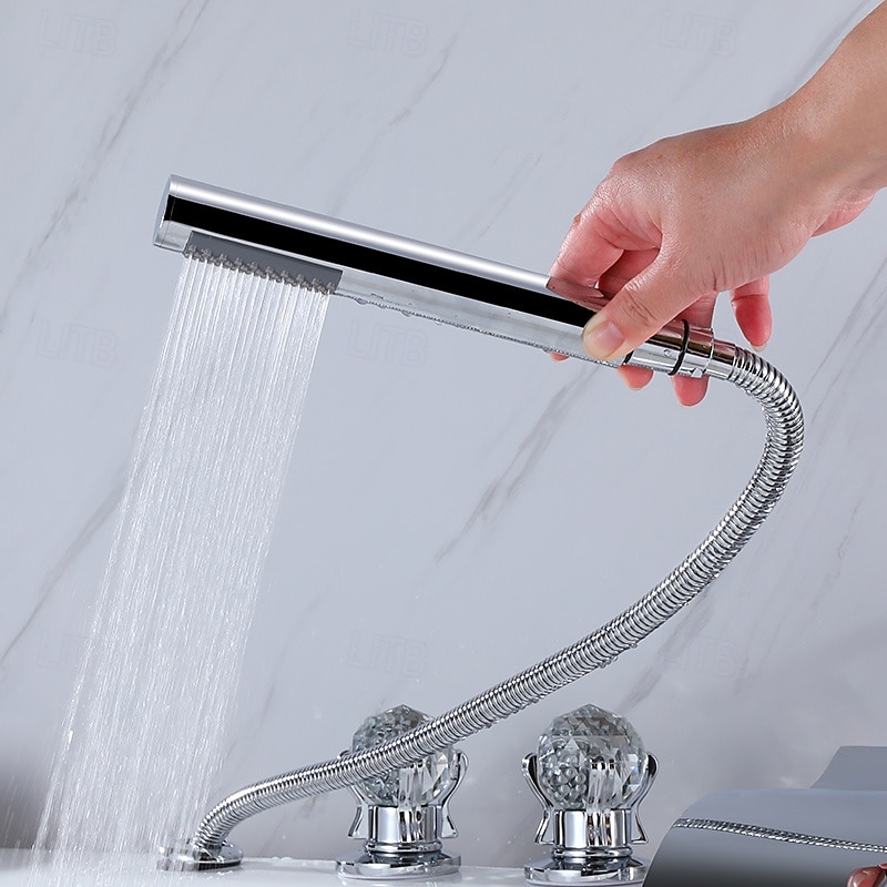 Ammehana - Moderni nykyaikainen Galvanoitu Roomalainen kylpyamme Messinkiventtiili Bath Shower Mixer Taps 2025 - $299.69 –P3