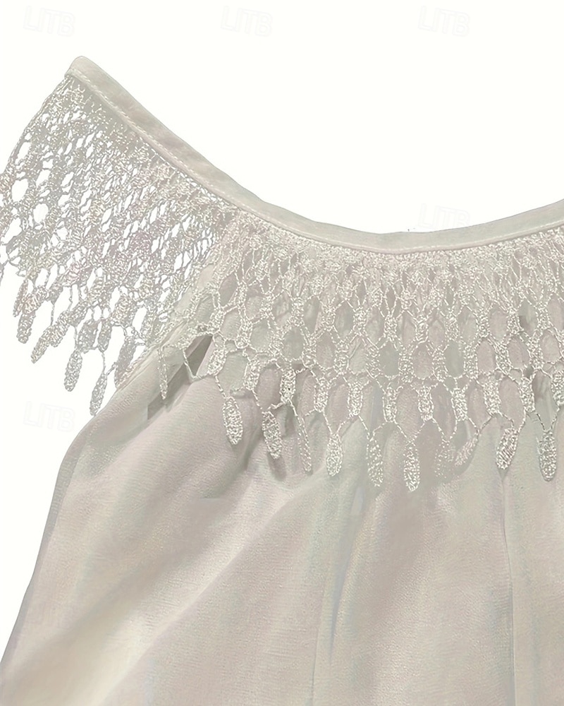 Femmes Robe Longue Maxi Robe Robe Blanche Robe de remise des diplômes Robe Décontractée Robe en coton et lin Élégant Mode Classique Extérieur Fête Date Coupe régulière Uni Sans manches Col ras du cou de 2025 ? $28.99 –P4