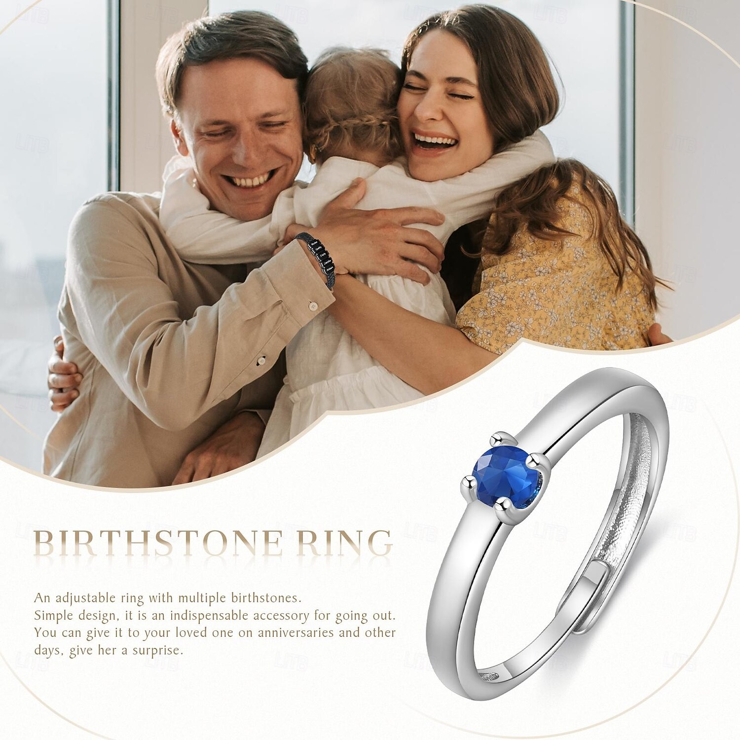 Personalized Birthstone Ring for Women, Adjustable 12 Month Zodiac Protection Ring, Custom Lucky Jewelry Gift for Mom, Girlfriend, Wife, for Mother's Day, Birthday, Christmas, Anniversary 2025 - $16.99 –P3