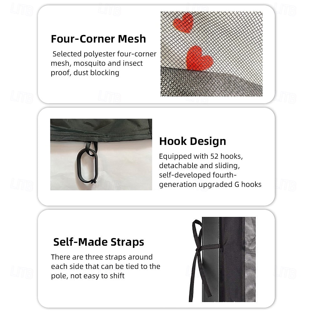 Mosquito Netting for Patio Canopy Umblla Scen Netting for Porch Patio and Outdoor Living Spaces 4-Panel Patio Scen Walls with Zipper 2025 - $74.99 –P4