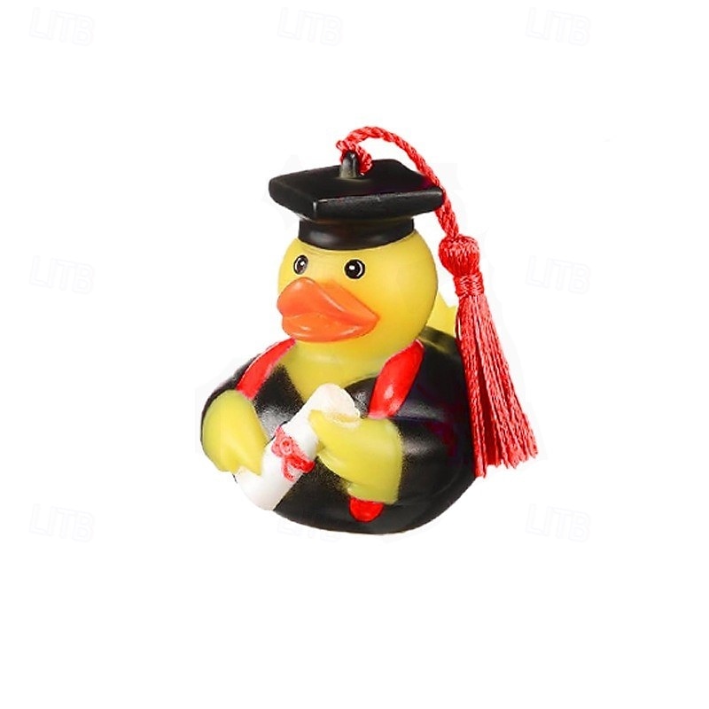 10 peças decoração de painel de carro chapéu de formatura pato de borracha enfeites de carro patos com boné de formatura de 2025 por $22.99 –P9