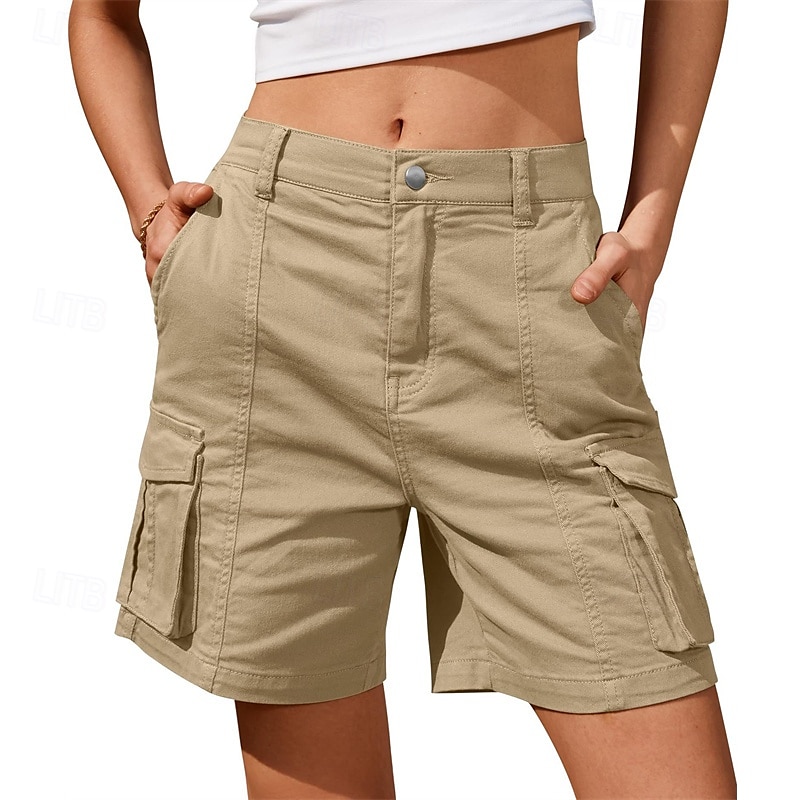 Per donna Shorts da corsa Shorts Cargo Shorts da escursionismo Esterno Vestibilità regolare Asciugatura Rapida Pantaloncini Elastico in vita Grigio scuro Nero Caccia Arrampicata Corsa S M L XL XXL del 2025 a $24.99 –P4