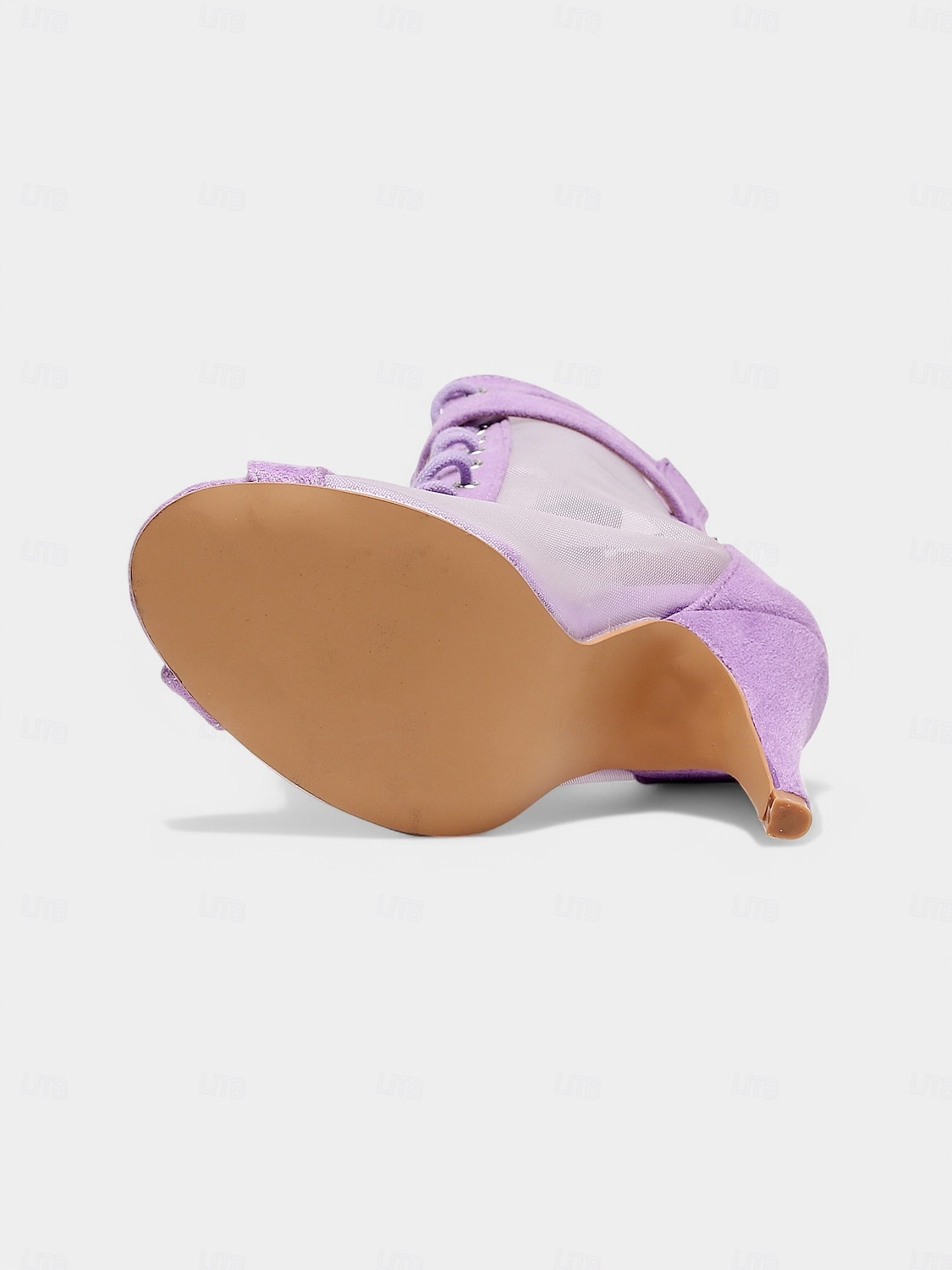 Chaussures de danse latine à lacets en maille violette pour femmes – Chaussures à talons hauts respirantes et élégantes pour la pratique de la salsa et du tango de 2025 ? $64.99 –P6