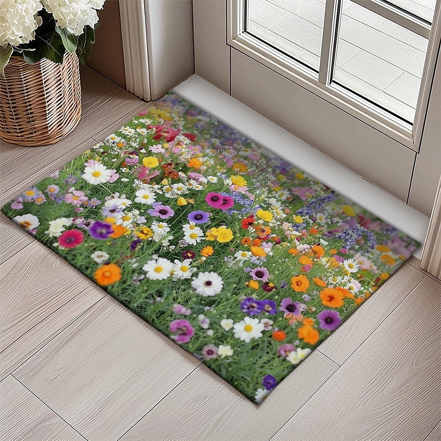 Tappeto Decorativo a Fiori Multicolore Tappetino per Cucina Antiscivolo Tappeto a Prova d'Olio Tappeto per Interni Esterni Decorazione per Camera da Letto Bagno Tappeto d'Entrata del 2026 a $17.99 –P7