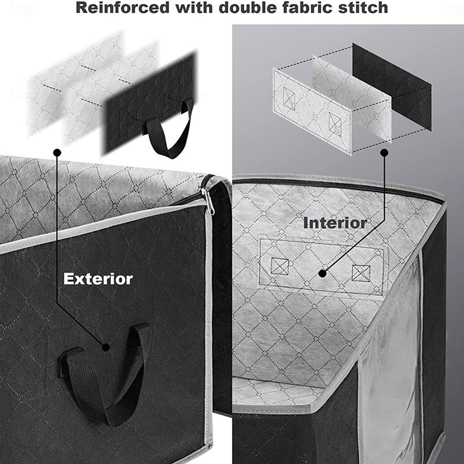 4 Pack Foldable Storage Bags Under-bed Storage, Bedding Storage Bags with Clear Window and Reinforced Handles, Reusable Bag Organizer with Smooth Zipper, for Clothes Blankets Comforters 2025 - $27.99 –P4
