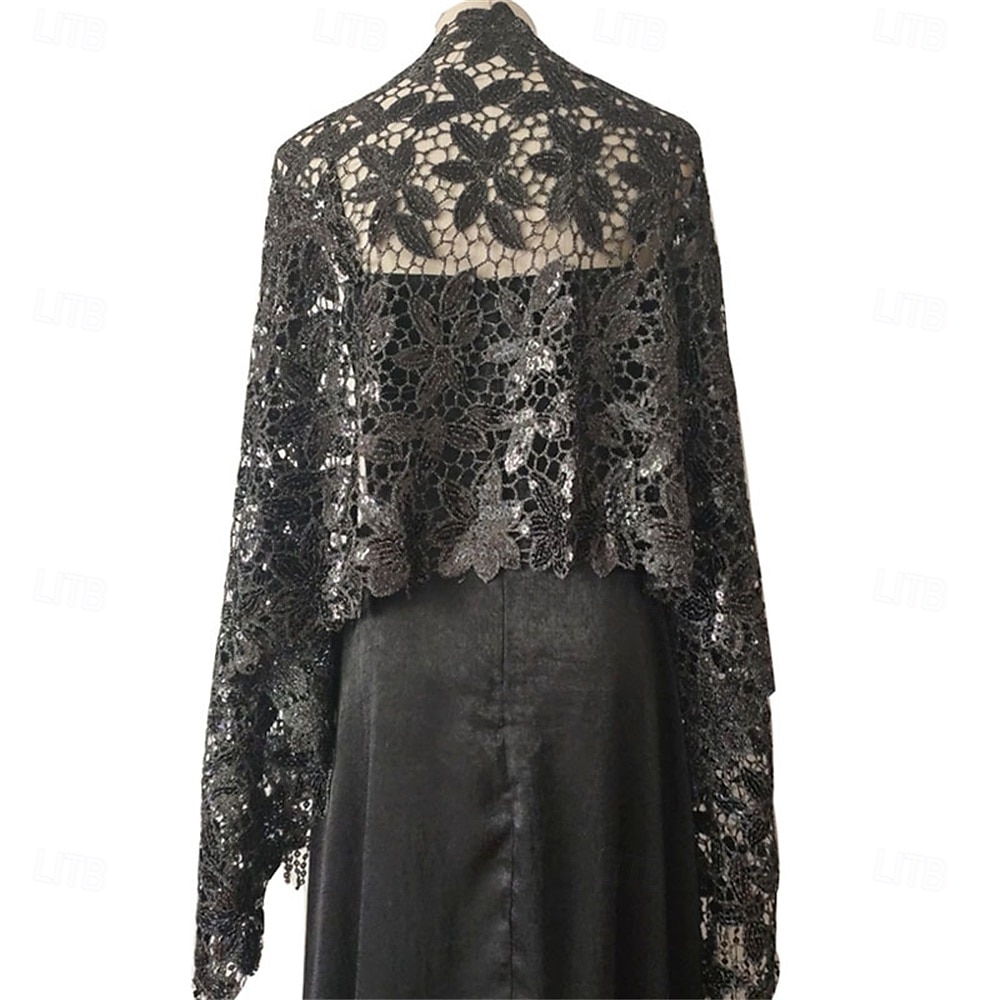 Dames Wikkel Elegante Zon Bescherming Mouwloos Kant Bruiloft Wikkels Met Effen Kleur Voor Bruiloft Zomer 2025 - $26.99 –P21