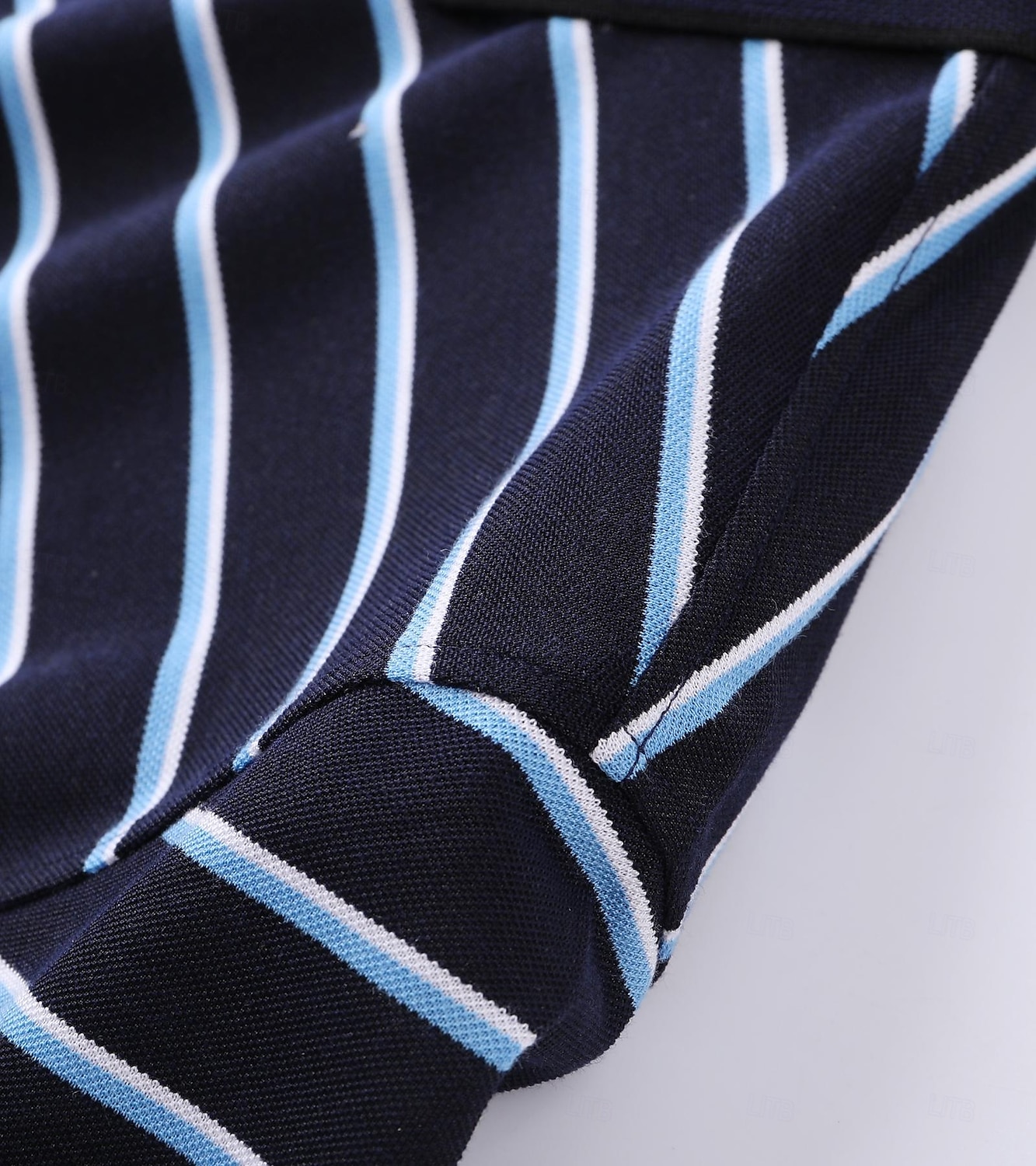 heren zijden mix zakelijk casual revers korte mouw kantoor oud geld stijl horizontale strepen knopen zomer geel roze blauw 2025 - $40.99 –P3