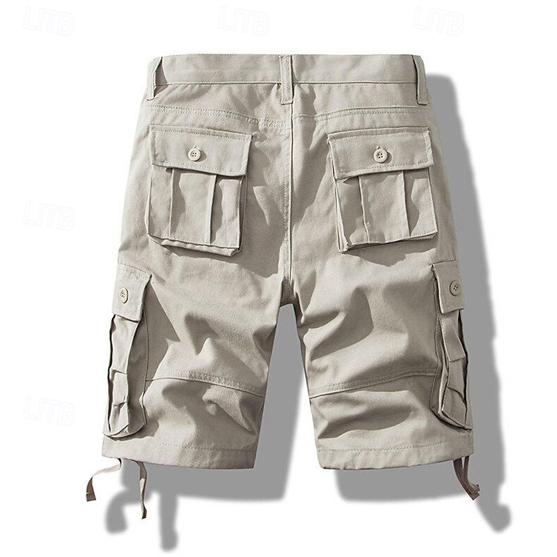 Herren Cargo-Shorts Shorts Sommershorts Mehrere Taschen Klappentasche Einfach Komfort tragbar Knielang Outdoor Sport Täglich Mode Lässig Schwarz Gelb 2025 - $20.99 –P14