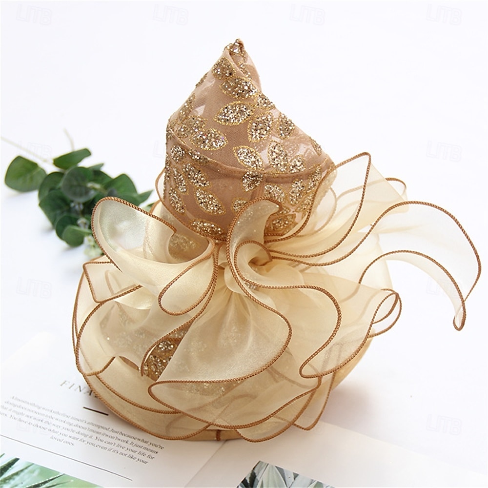Hats Organza Sun Hat Holiday Tea Party Horse Race Cocktail Elegant Vintage Cute With Floral Headpiece Headwear 2025 - $26.99 –P4