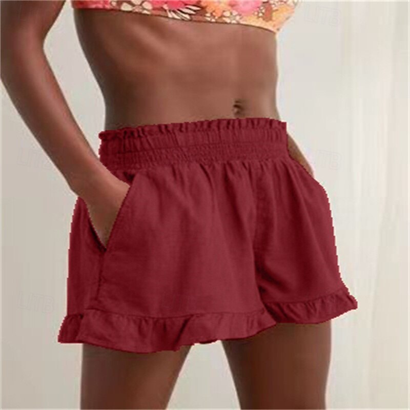 Per donna Shorts Shorts da Spiaggia Pantaloncini larghi Moda Streetwear Comfort Corto Misura del girovita medio Semplice Elastico in vita Comodo All'aperto Confortevole Streetwear Abbigliamento del 2025 a $17.99 –P5