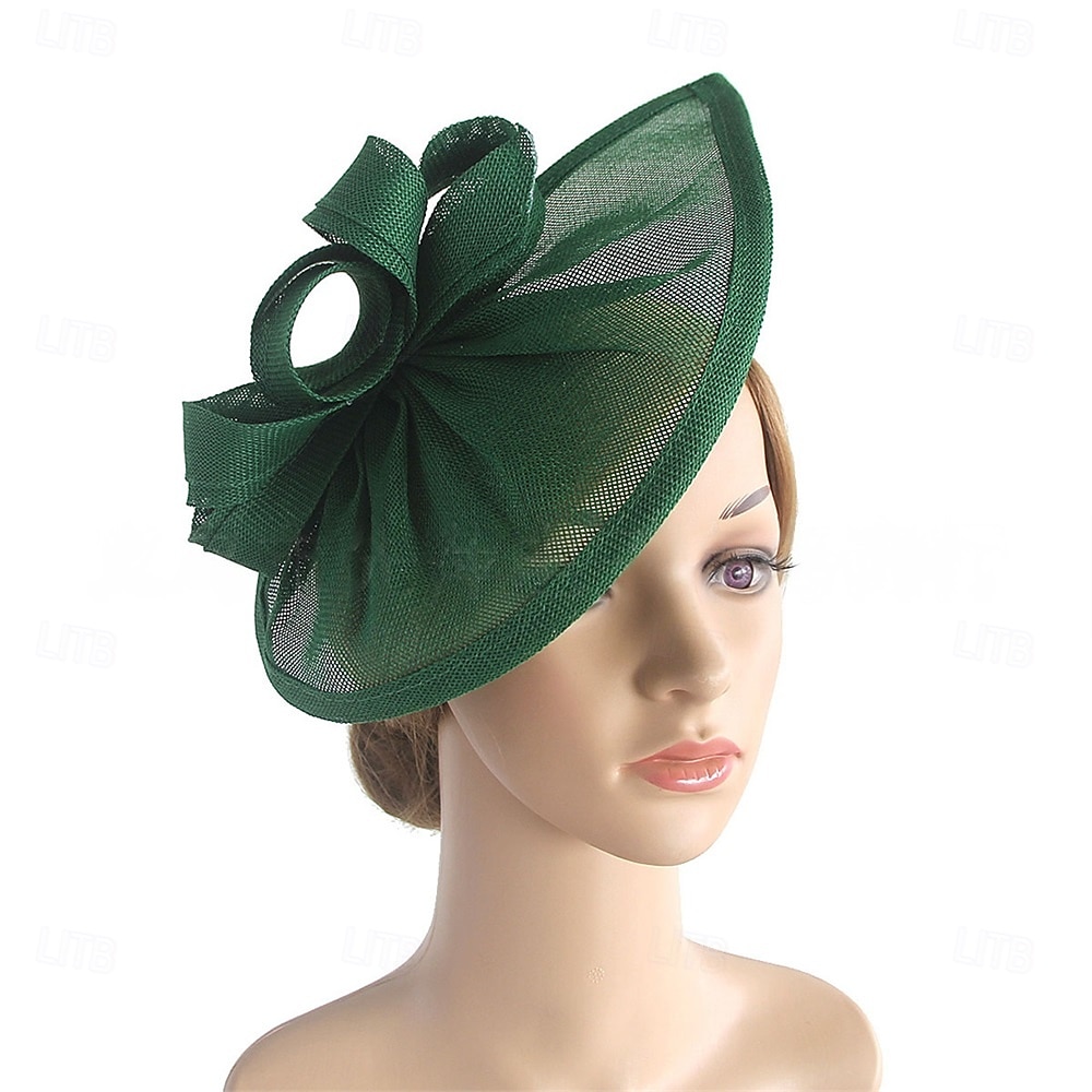 Copricapo fedora di lino matrimonio festa serale tea party corsa dei cavalli cocktail vintage carino con copricapo floreale del 2026 a $17.49 –P1