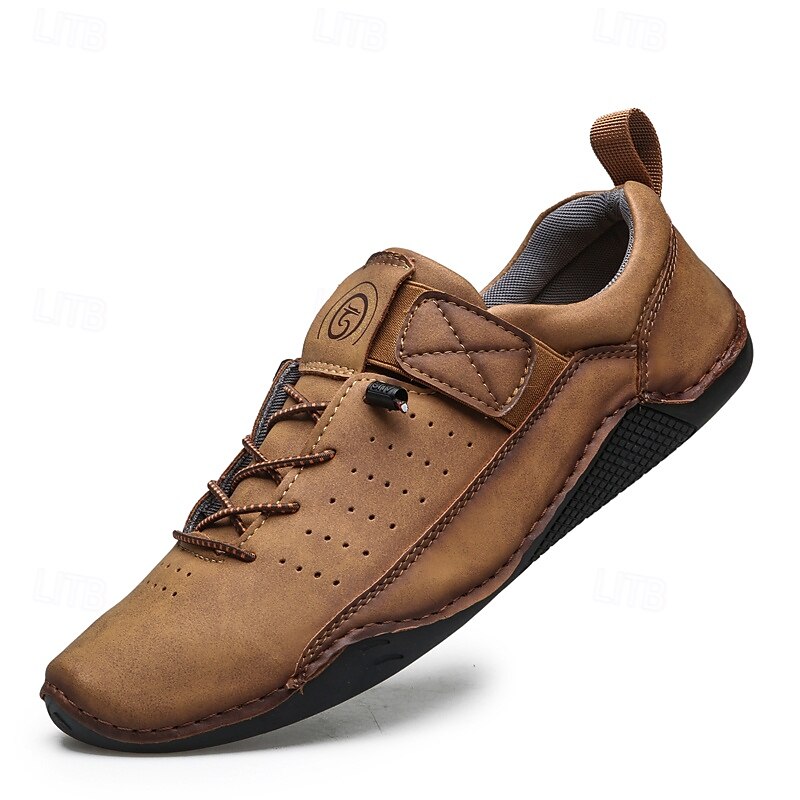 Braune Casual-Sneaker für Herren – vielseitige Schlupfschuhe aus weichem Leder für Komfort im Alltag 2025 - $42.99 –P4
