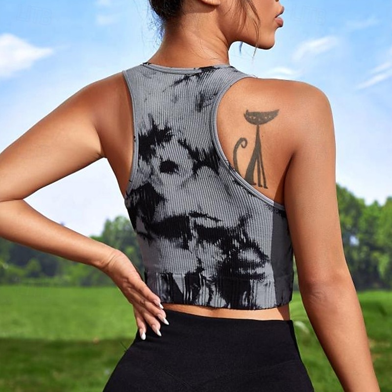 Mujer Top de yoga Cuello Barco Secado rápido Transpirable Tobilleros Manga Corta Deportes camuflaje Camiseta por Entrenamiento de gimnasio Danza pepinillo Ropa de Deporte 2025 - $15.49 –P5