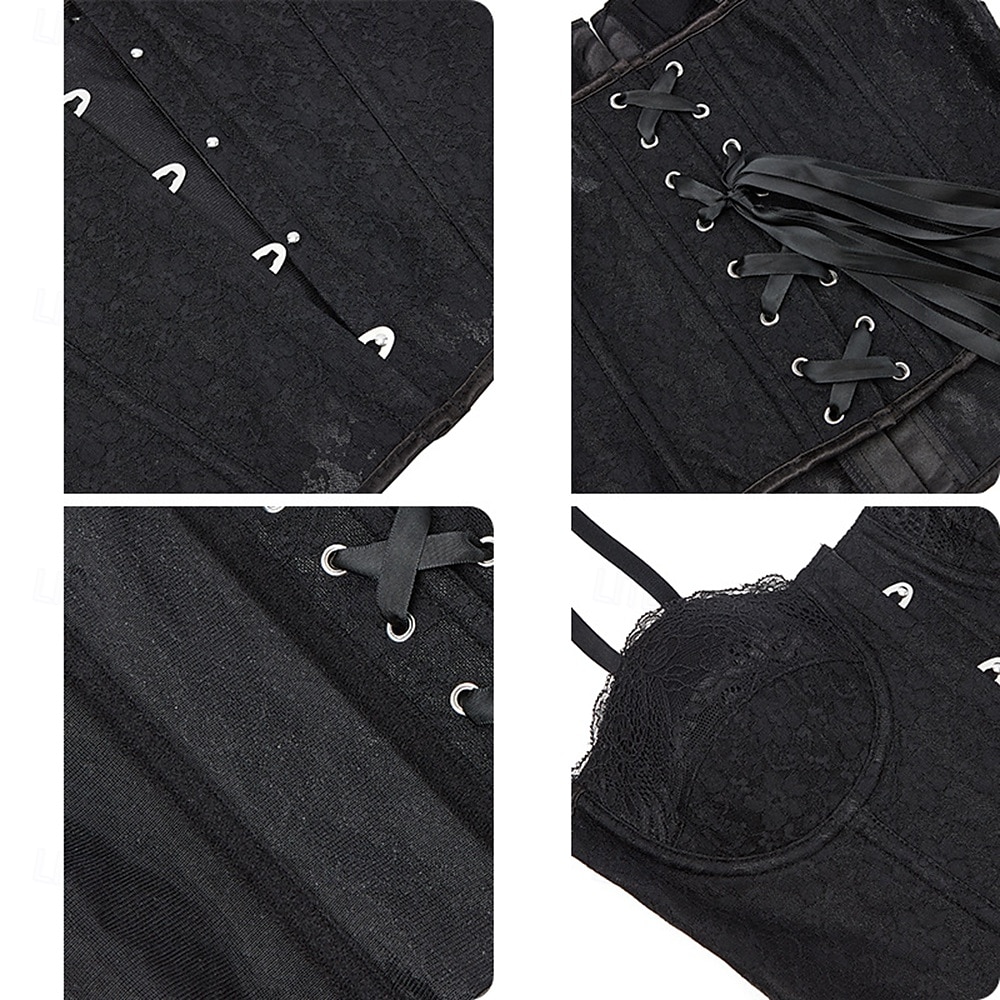 Rococó Com Busto Baile de Máscara Espartilho de Tronco Inteiro Fantasias Renda Compressão abdominal Flexão Fantasia Mulheres Real Baile de Máscaras Festa Carnaval de Veneza Adulto Corpete de 2026 por $26.99 –P7