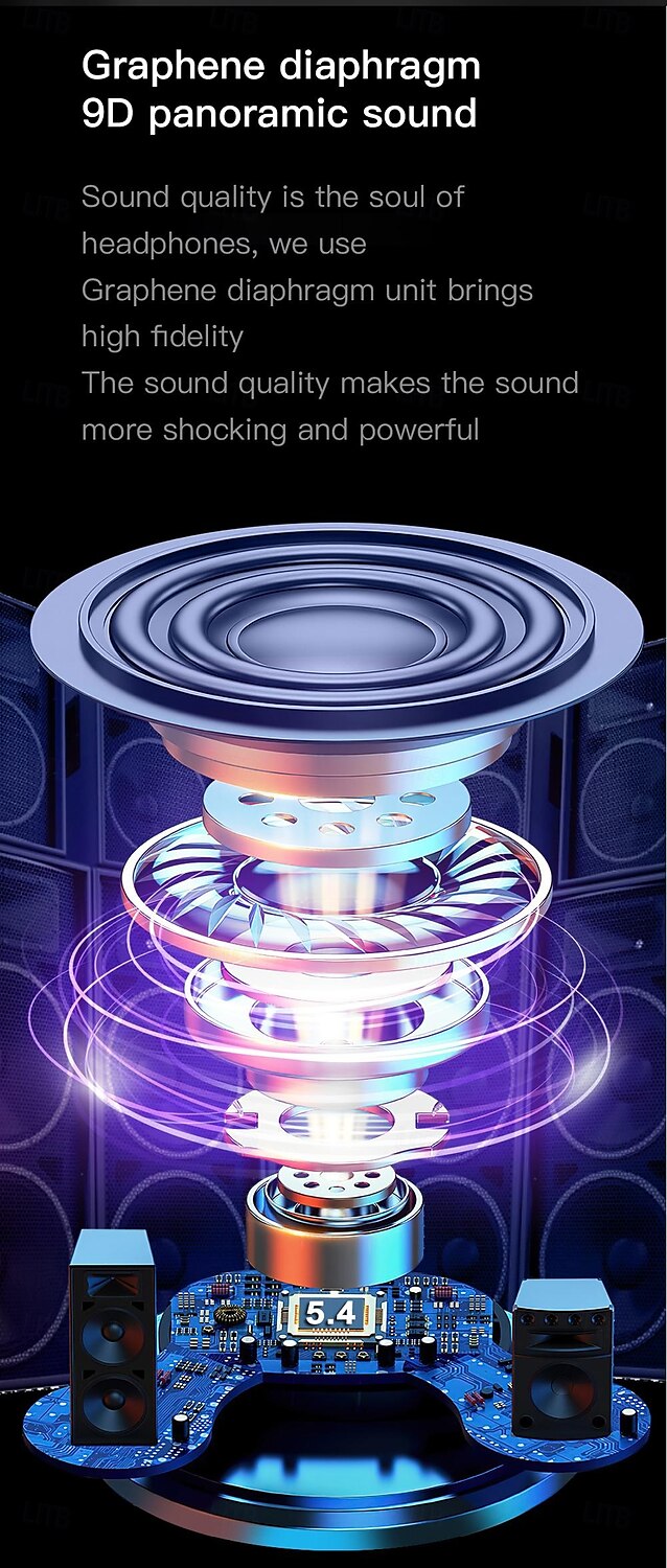 Wireless Earphones With Charging Box Charging Display Suitable For Smartphones Stereo Earphones With Microphone Long-lasting Battery Life 2025 - $19.99 –P10