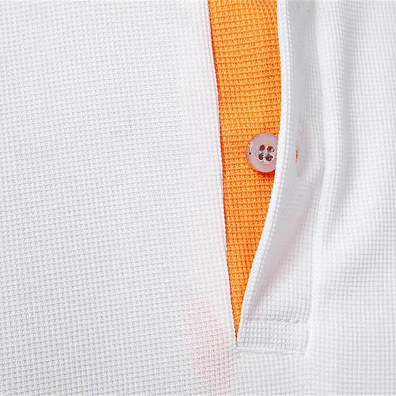 Per uomo Magliette Polo a Nido d'Ape Maglia da golf Lavoro Casuale Bavero Manica Corta Essenziale Moderno Blocco di colori Patchwork Bottoni Estate Vestibilità regolare Nero Bianco Blu marino Verde del 2025 a $18.99 –P9