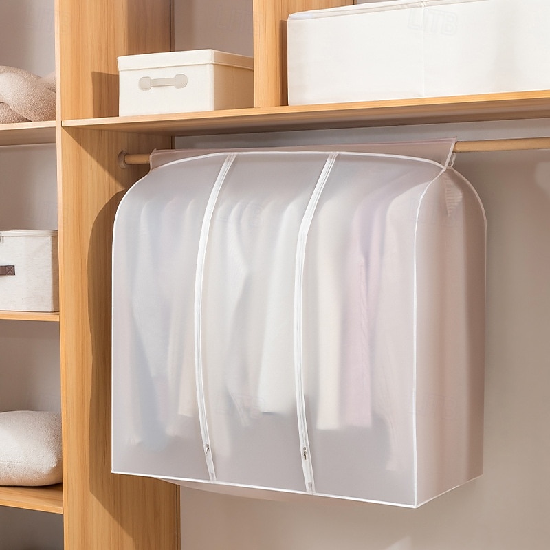 Чехол для одежды от пыли для вешалки, сумка для хранения одежды на молнии, прозрачный защитный чехол для вешалки, органайзер для шкафа с защитой от пыли 2025 - $11.49 –P8