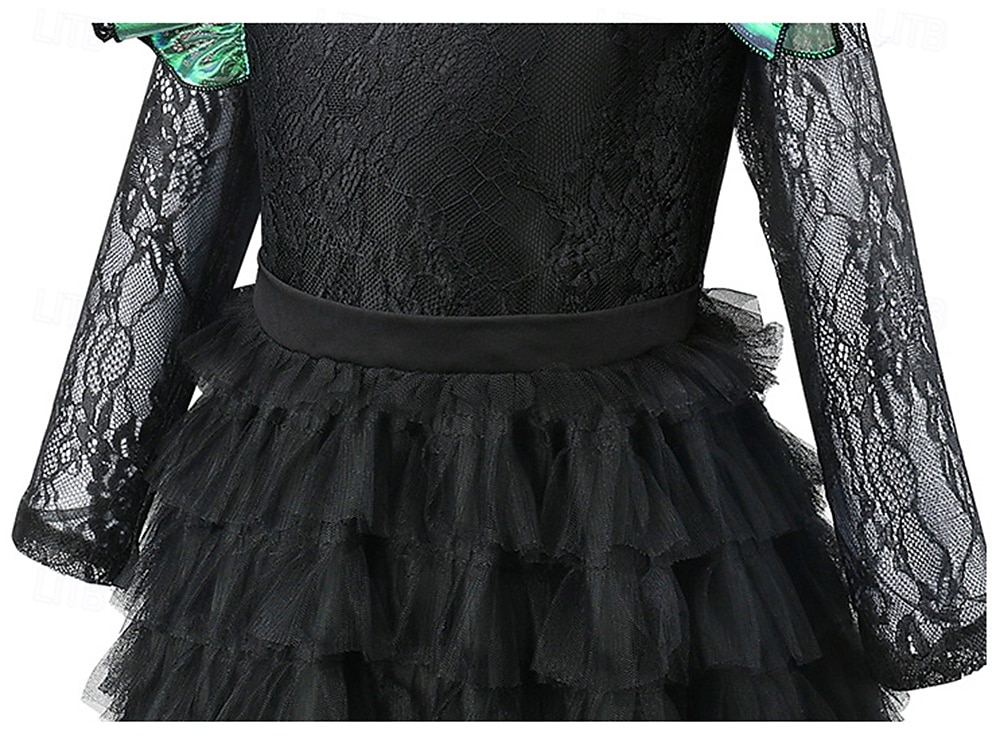 Strega Fata Elphaba Vestito Abiti in tulle Costume Cosplay del film Costume di Carnevale Notte di Valpurga Travestirsi for Ragazze Bambini Halloween Carnevale Feste Performance Con il fumetto del 2026 a $55.99 –P3