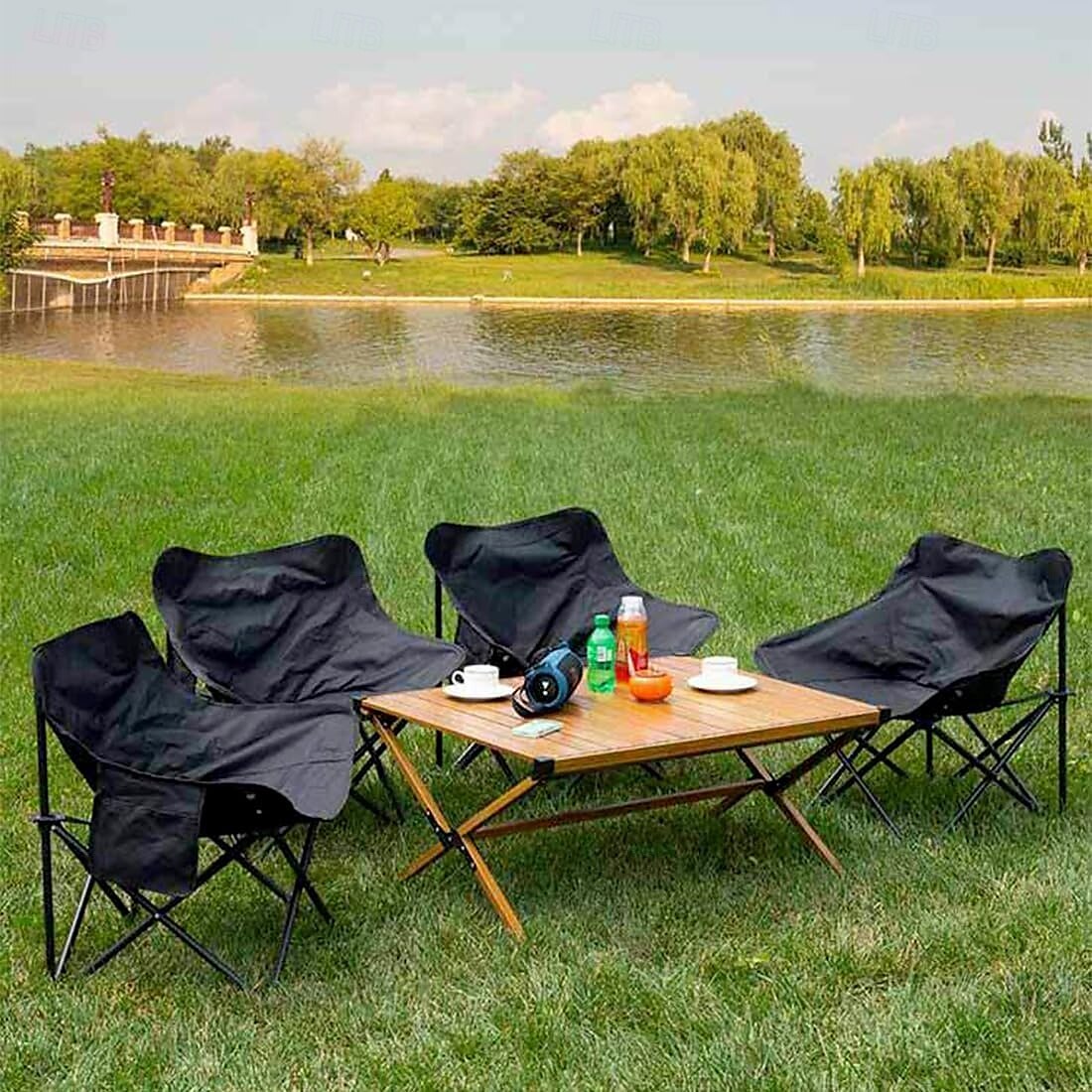 sedia da campeggio pieghevole, sedia portatile da esterno per pesca, escursionismo, picnic, campeggio, spiaggia, prato, concerto, sedia da campeggio compatta ultraleggera con borsa per il trasporto del 2025 a $17.49 –P5