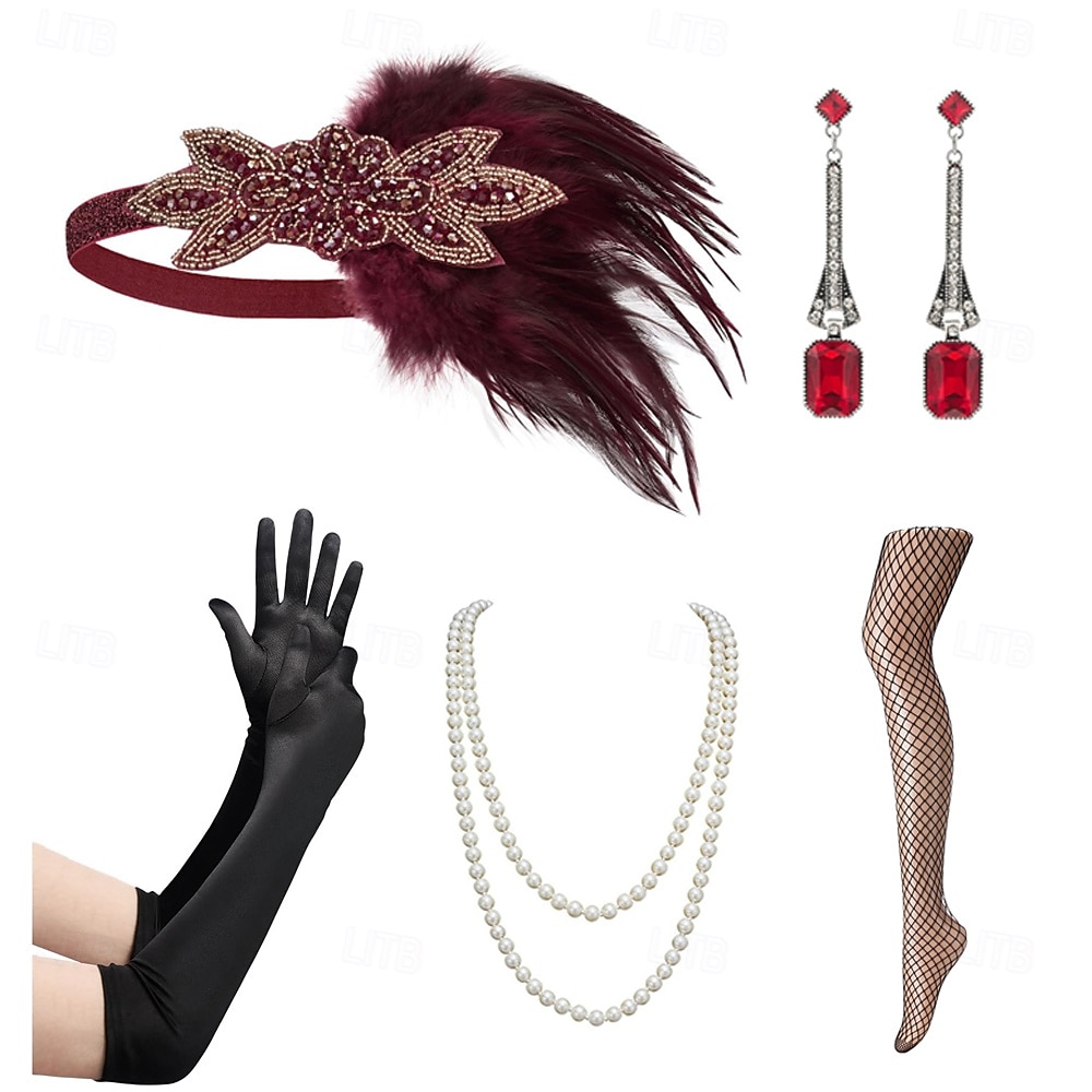 1920s The Great Gatsby Flapper Headband The Great Gatsby Feather Retro Sparkling Glitter Crystal / Rhinestone Women's Carnival Valentine's Day Masquerade Party Evening Wear Masquerade Festival Adults' 2025 - $21.99 –P8