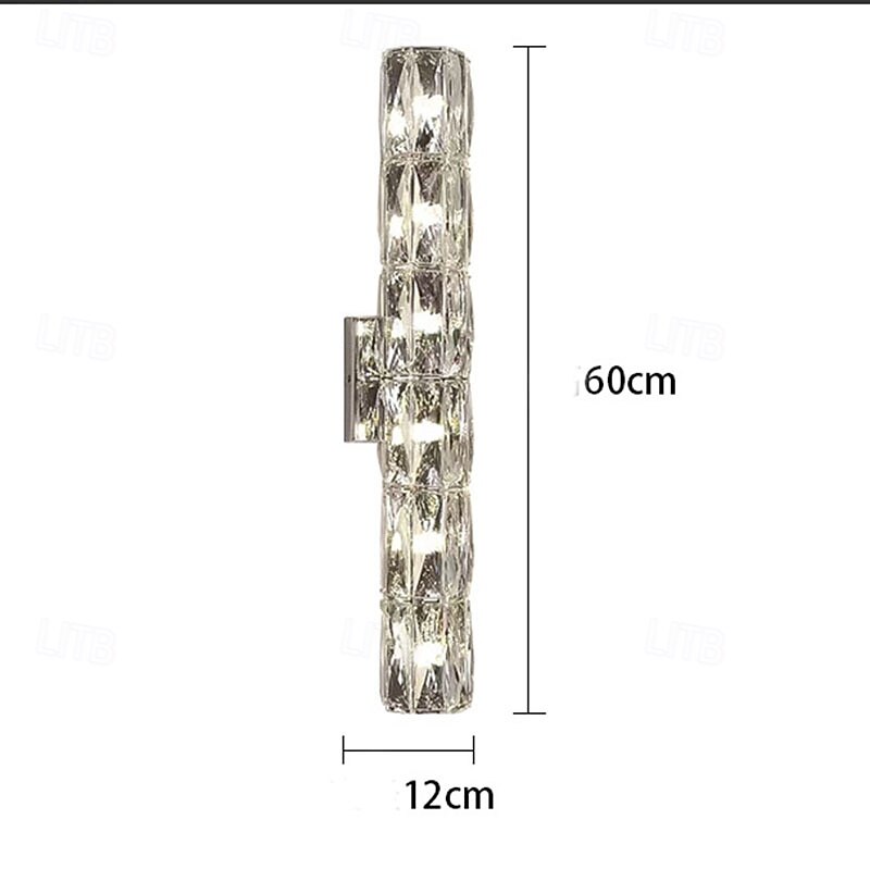 LED Wall Light Warm White Wall Mount Lighting Fixture Rectangular Indoor Display Shelves Wall Lights Elegant Crystal Anti Rust 110-240V 2026 - $135.99 –P5