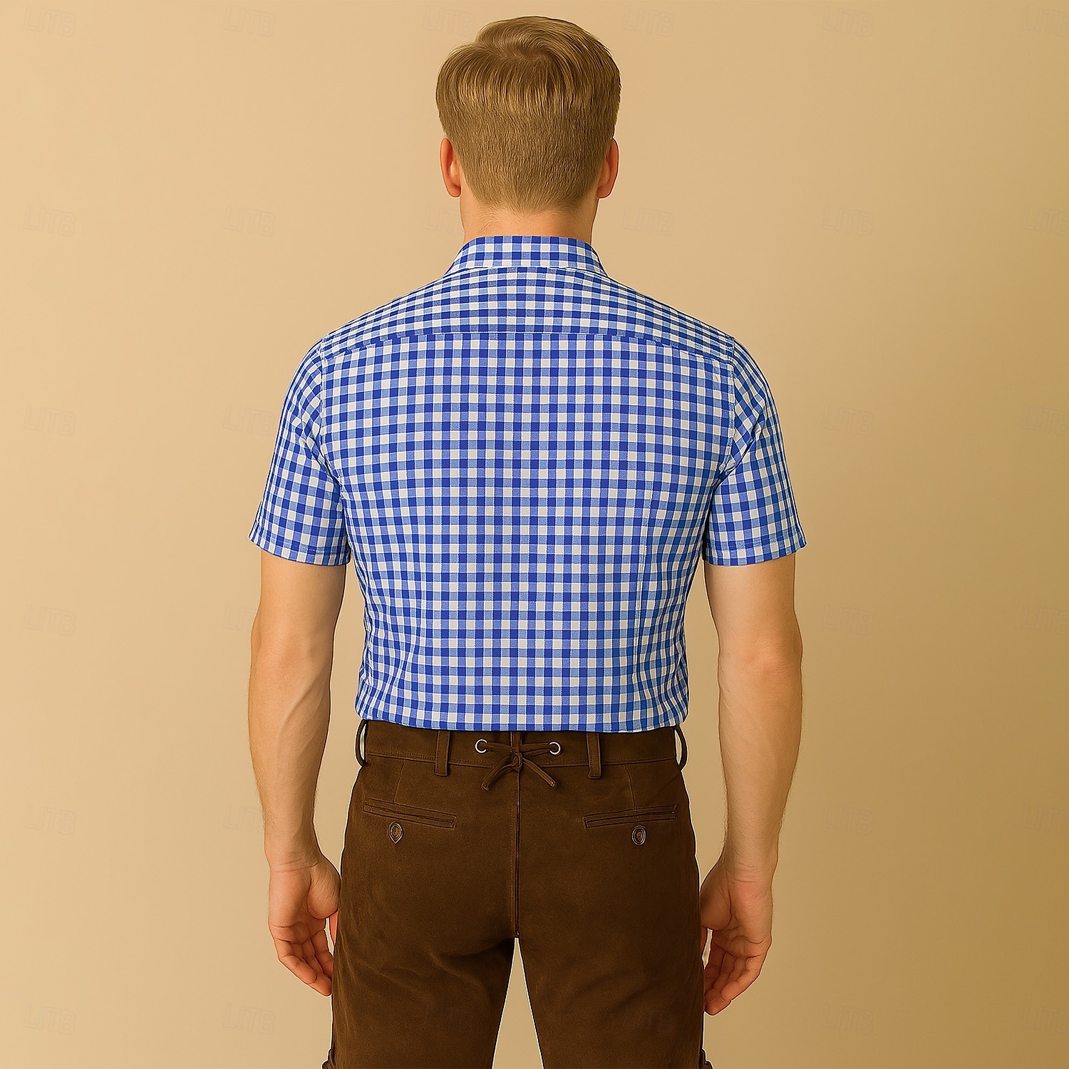 Oktoberfest Hemd Gingham overhemd Beiers Duits München Weiden Voor heren Doek in traditionele stijl 2025 - $32.99 –P10
