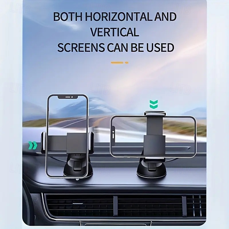 Free Rotating Car Phone Holder Adjustable Horizontal And Vertical Strong Vacuum Adsorption Car Gps Navigation Bracket Suitable For All Compatible Cell Phones 2025 - $17.99 –P1