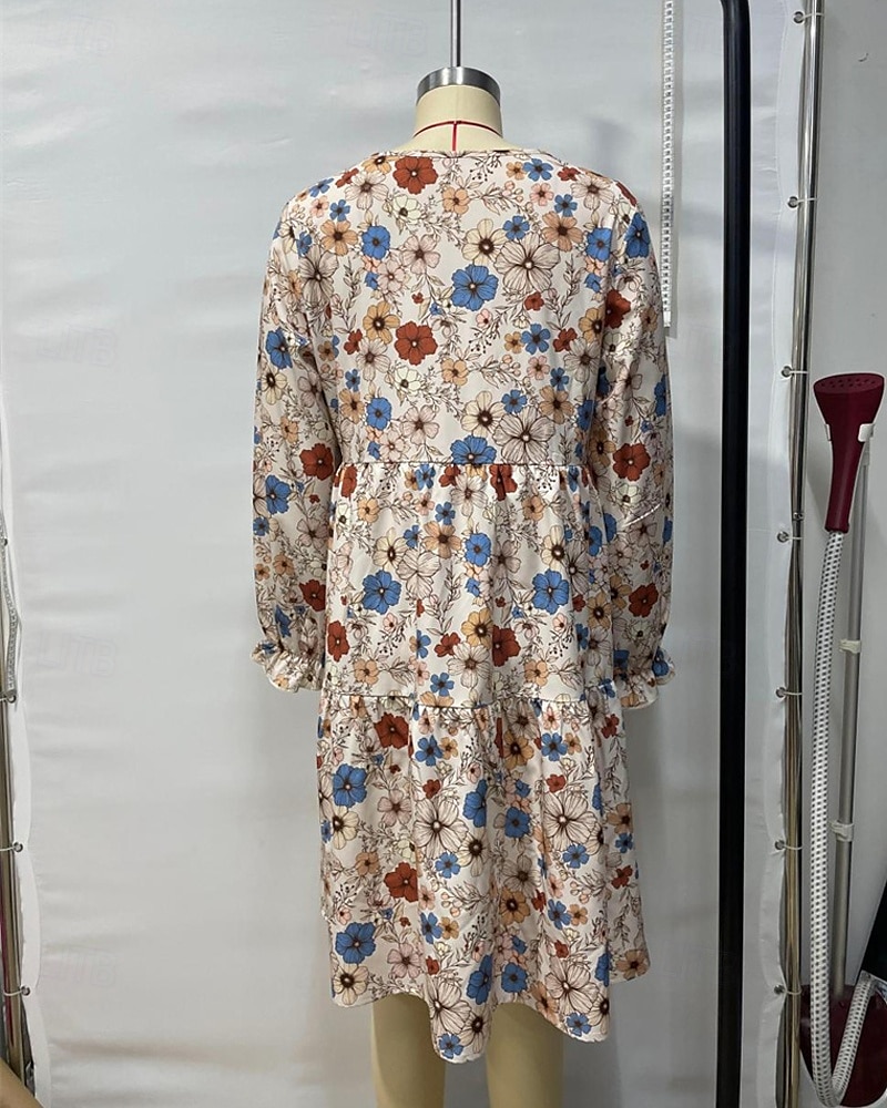 Femmes Mini Robe Robe Décontractée Robe Fleurie Robe d'été Élégant Mode Manches Bouffantes Extérieur Fête Date Coupe régulière Fleur Sans manches Col ras du cou Abricot Été Printemps de 2025 ? $25.99 –P8