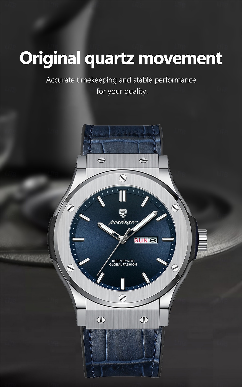 Men Quartz Watch Sports Business Roman Numerals Dial Luminous Date Waterproof Alloy Watch 2026 - $35.99 –P3