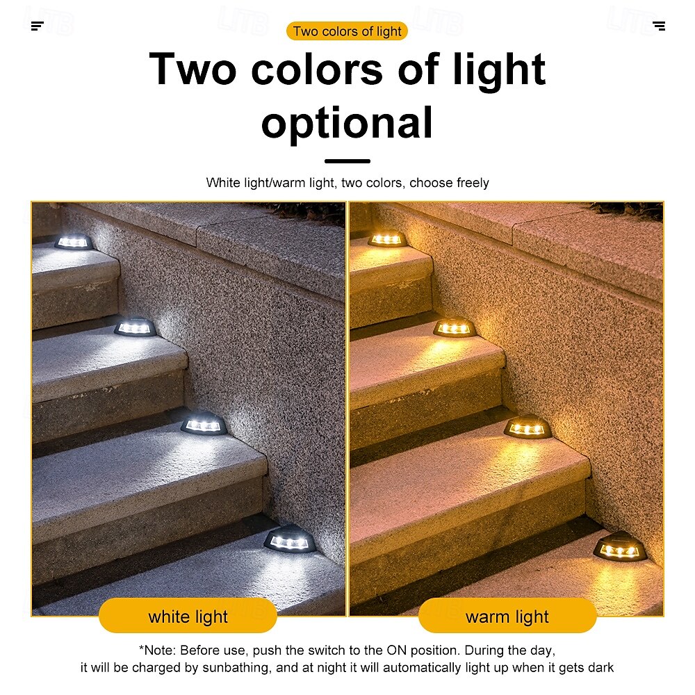 4 Pcs Solar Step Ground Light Solar Step Stair Decor Garden Lights Trail Light Outdoor Waterproof Yard Guide Light 2025 - $28.99 –P14