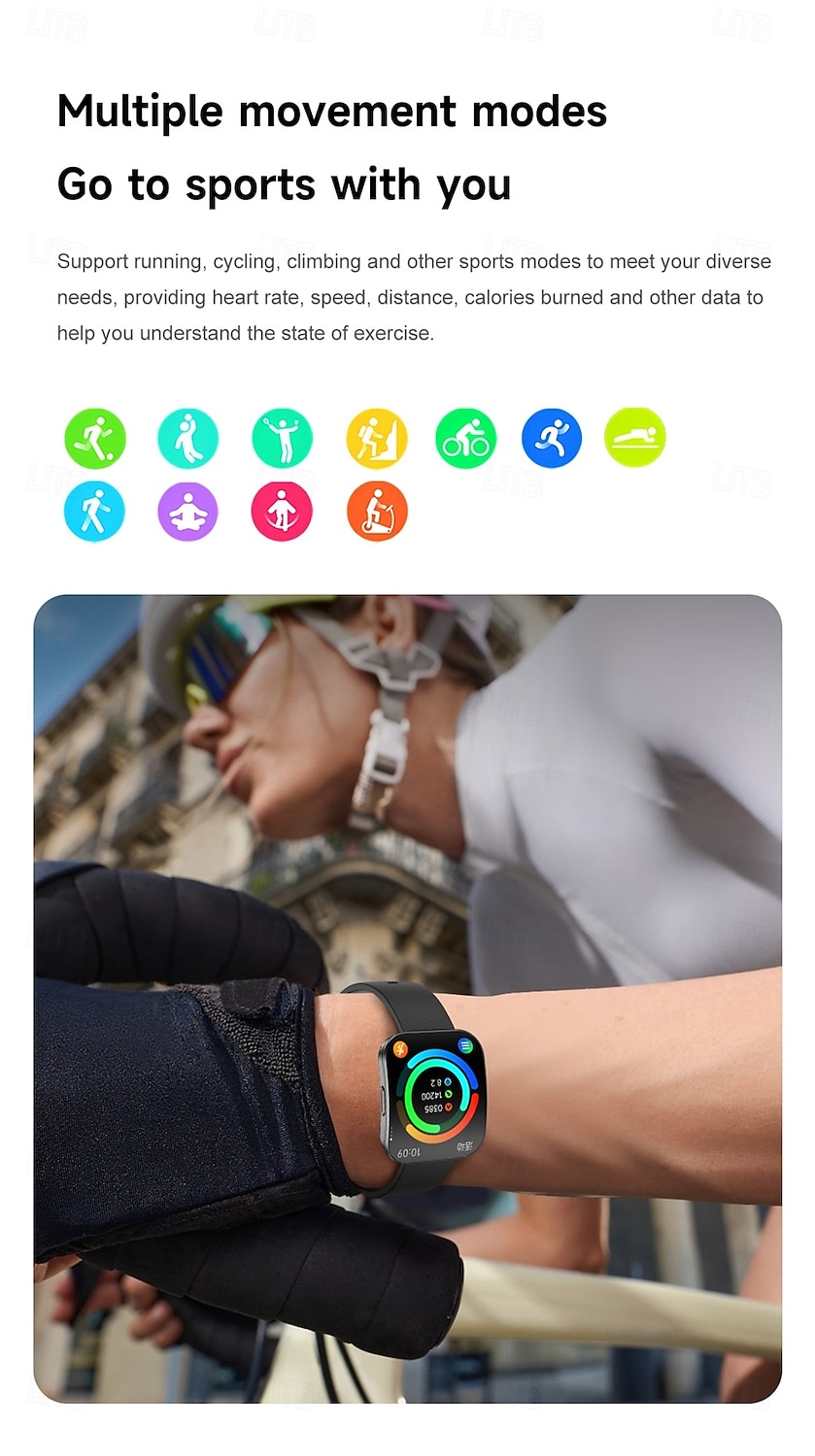 696 U17 Smart Watch 1.85" Fitness Watch Bluetooth Pedometer Call Sleep Reminder IPX0 Waterproof Compatible with iOS Android 40mm Case 2025 - $56.99 –P7