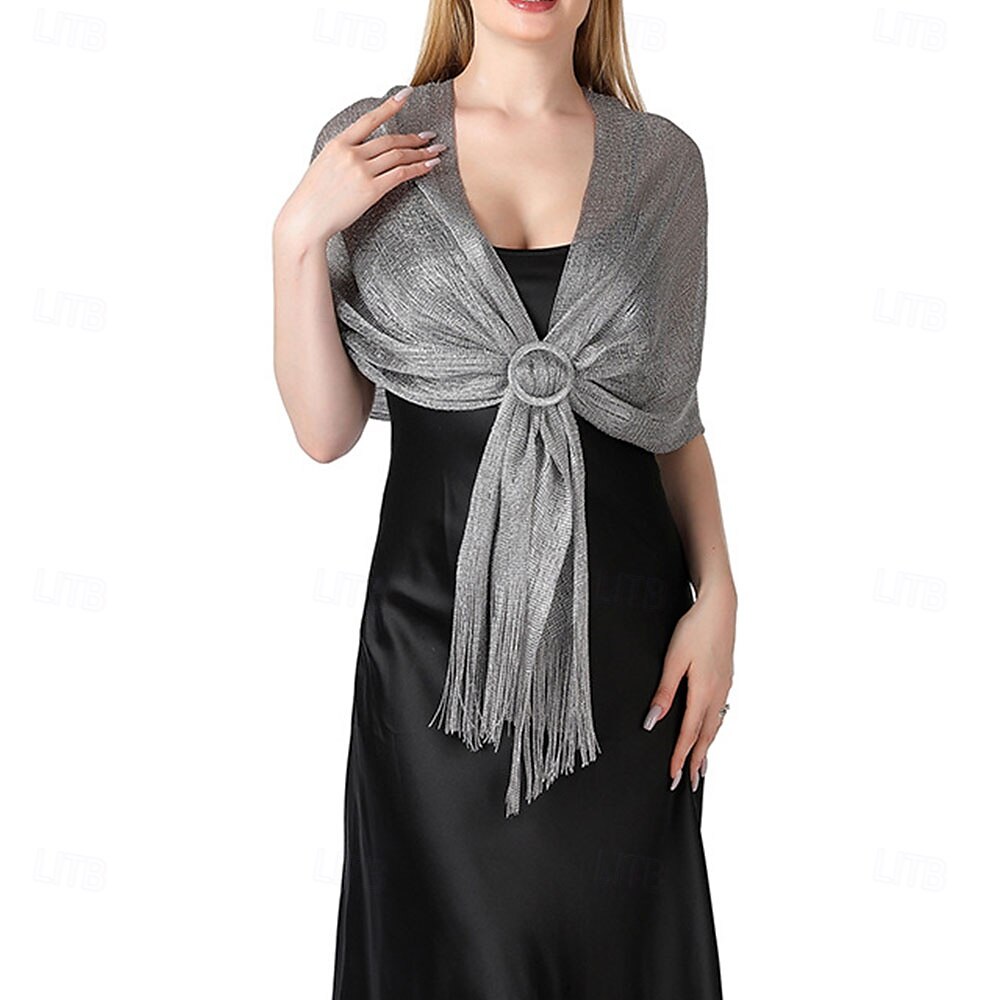 Châle élégant de protection solaire sans manches en polyester pour femmes avec couleur unie pour le mariage en été de 2025 ? $20.99 –P20