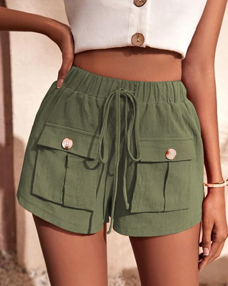 Per donna Pantaloncini cargo Shorts Moda Atletico Corto Misura del girovita medio Semplice Tasca Elastico in vita Traspirante Confortevole Micro-elastico Sport & Outdoor Abbigliamento quotidiano del 2025 a $26.99 –P2