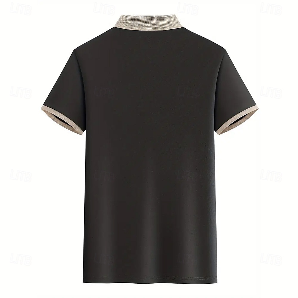 Men's Text Eiffel Tower Polo Short Sleeve Polo Shirts Collared Shirts Business Casual School Athleisure Daily Wear 3D Print Summer Black Pink Navy Blue 2025 - $23.99 –P4