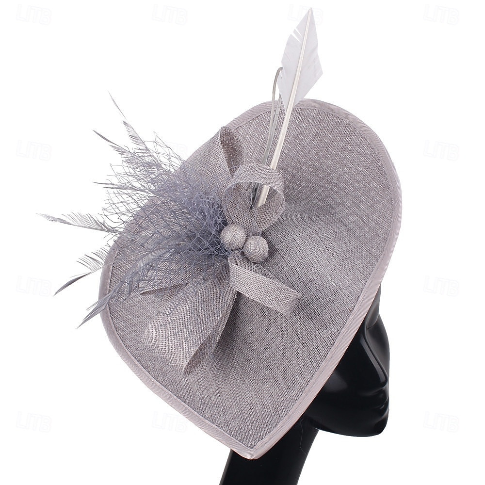 Kopfstück Federn Sinamay Hochzeit Abendgesellschaft Elegant Hochzeit Mit Feder Kopfschmuck Kopfbedeckung 2025 - $30.99 –P17