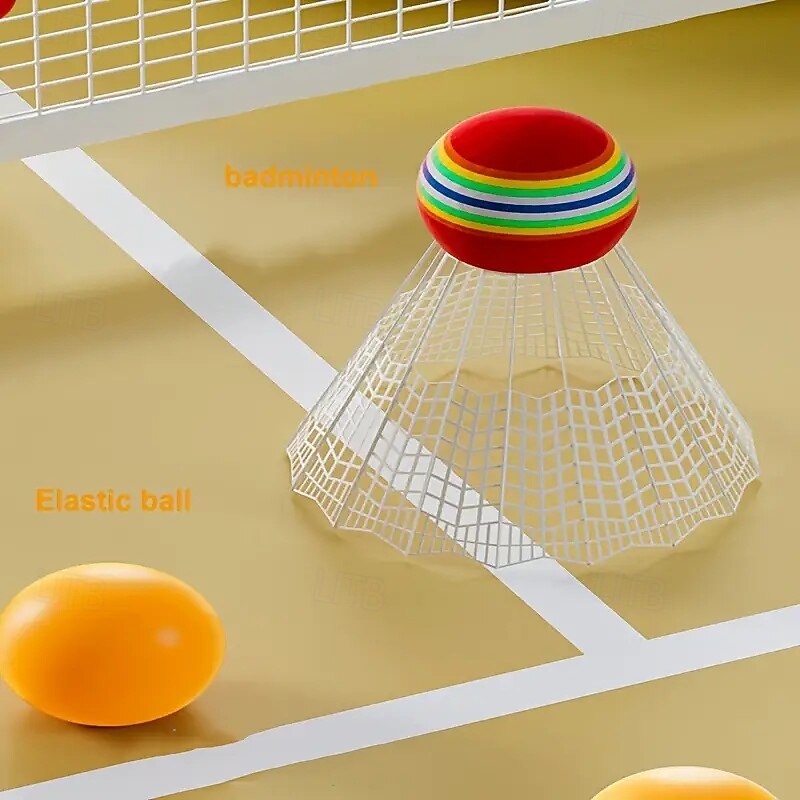 Badminton Racket Indoor And Outdoor Leisure Sports Tennis Racket Set Interactive Game Activity Toy Educational Toy Round Ball Color Red Or Yellow Random As Birthday Halloween Christmas Gift 2025 - $20.99 –P2