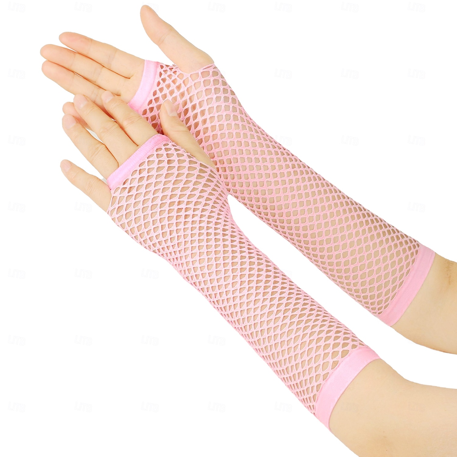 Dickes Netz Fischernetz elastische Handschuhe sexy lange Handschuhe Punk Halbfinger Nachtclub Party Etikette Handschuhe 2025 - $5.49 –P6