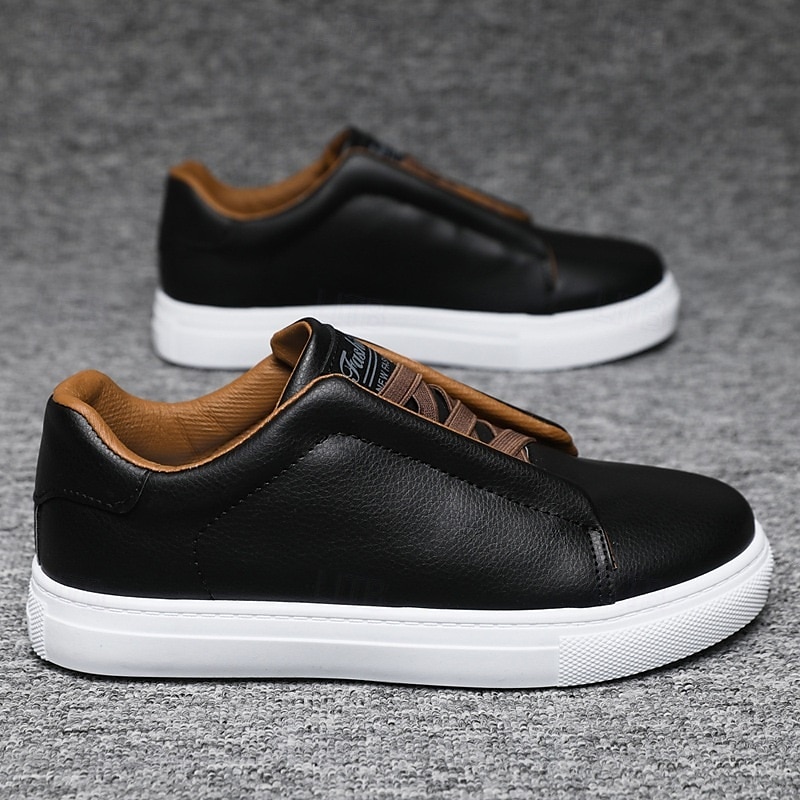 Per uomo Sneakers Scarpe Bianche Pelle PU Traspirante Confortevole Antiscivolo Allacciatura Nero Bianco Blu Autunno Inverno del 2025 a $29.99 –P3