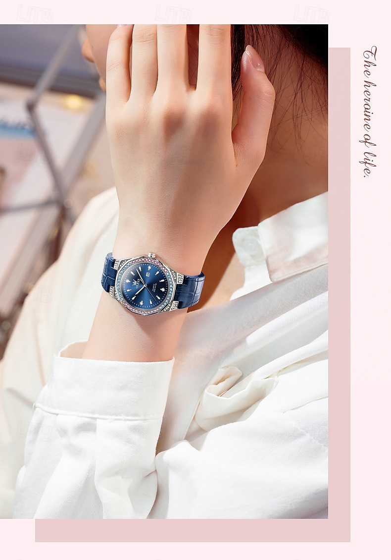 OLEVS 5606 Mother's Day Gift for Women's Watch Luxury Original Quartz Watch Waterproof Luminous Diamond Watch Fashion Elegant 2026 - $31.99 –P14