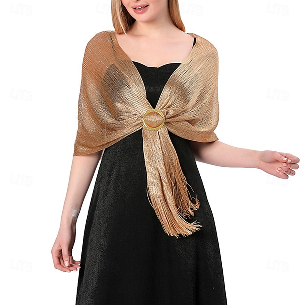Châle élégant de protection solaire sans manches en polyester pour femmes avec couleur unie pour le mariage en été de 2025 ? $20.99 –P9