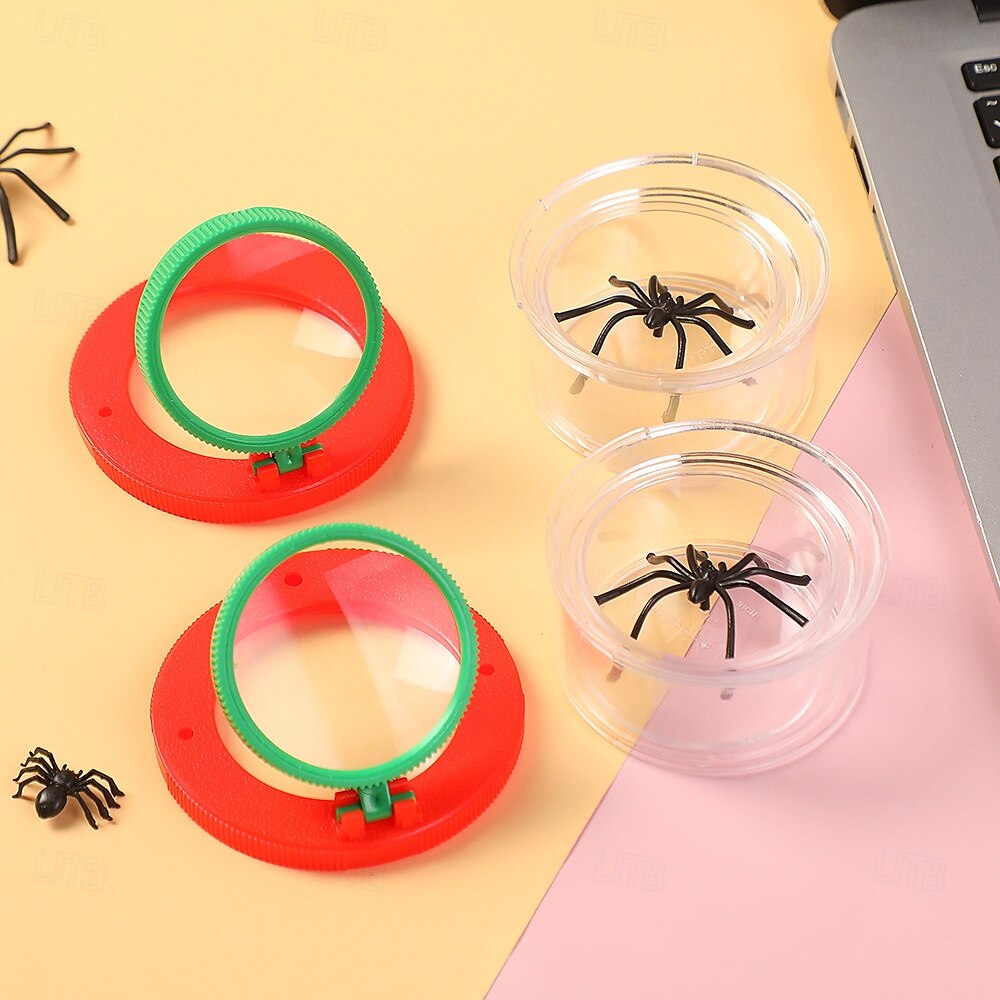 12-Pack Bug Catcher Kit with Magnifying Glass Plastic Insect Observation Jars Nature Exploration Science Educational Tool Bug Collector Containers with Tweezers 2025 - $40.99 –P6