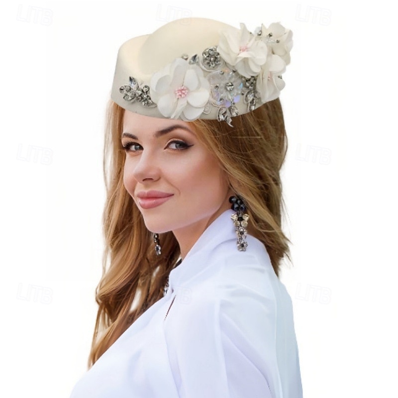 accessoire Tissu Mariage Soirée Élégant Mariage Avec Fleur Casque Couvre-chef de 2025 ? $23.99 –P10